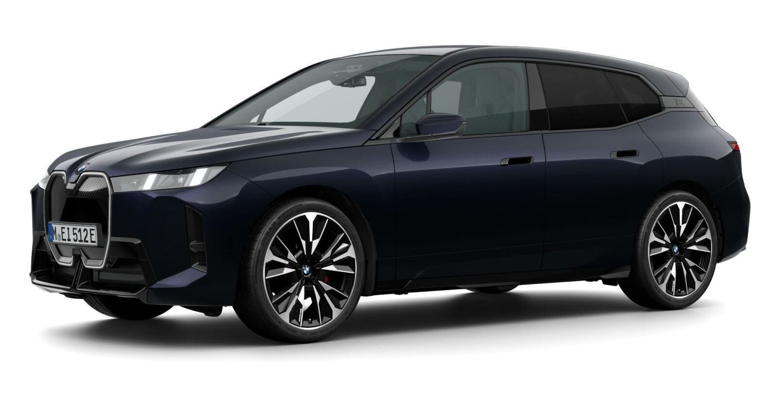 BMW iX xDrive60 in Schwarz von vorne