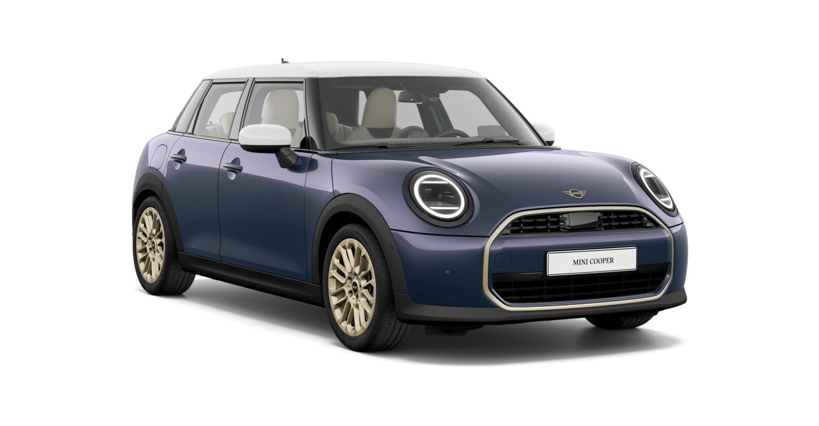 MINI Cooper C in Blau von vorne MINI Cooper C in Blau von vorne