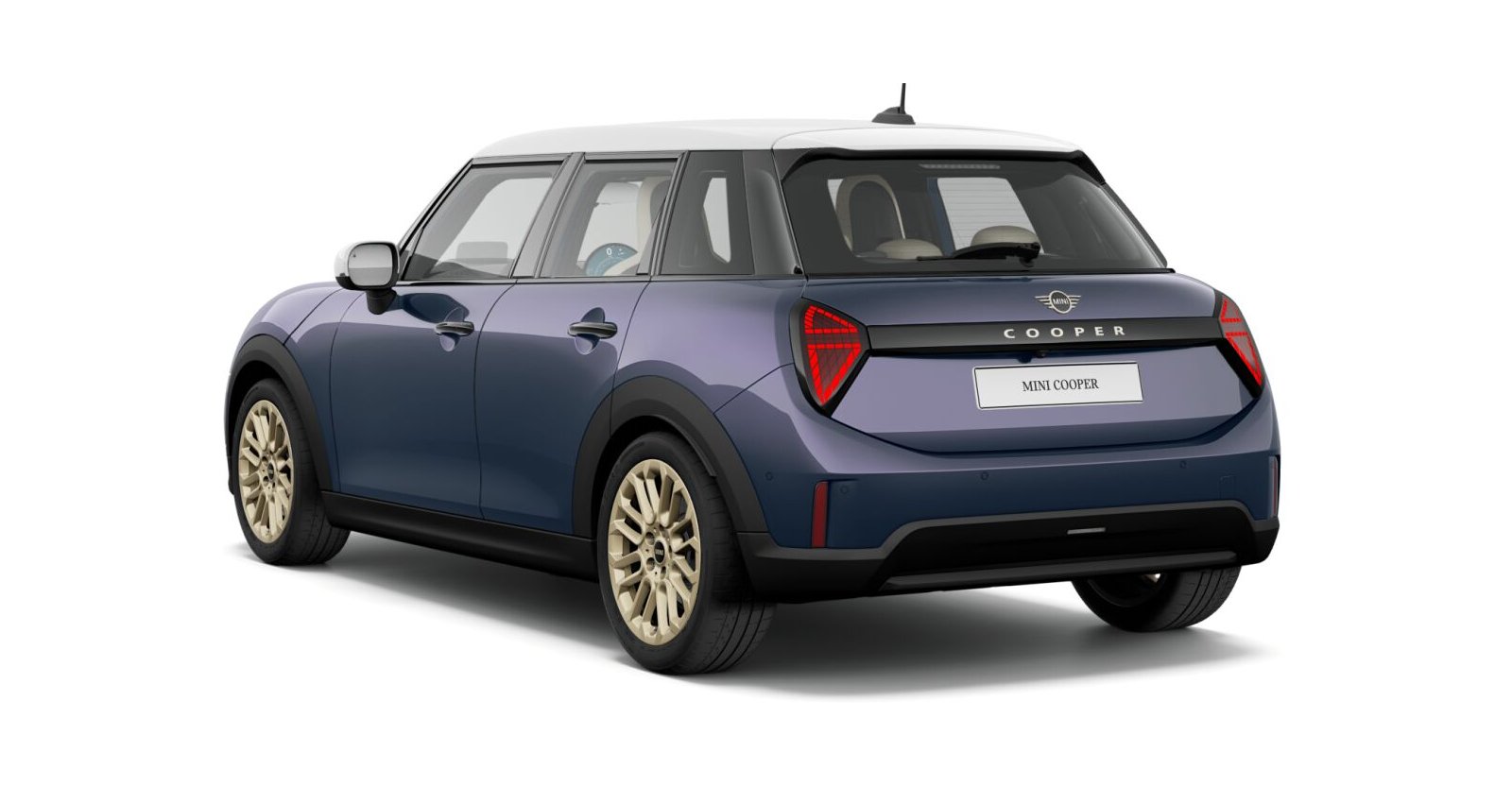 MINI MINI 3-Türer in Blau von hinten