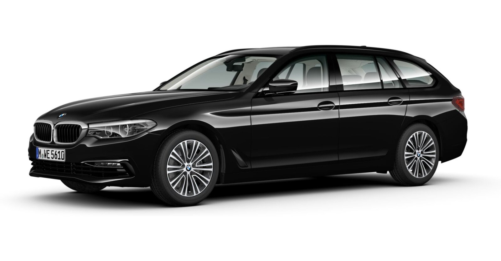 BMW BMW 5er in Schwarz von vorne BMW BMW 5er in Schwarz von vorne