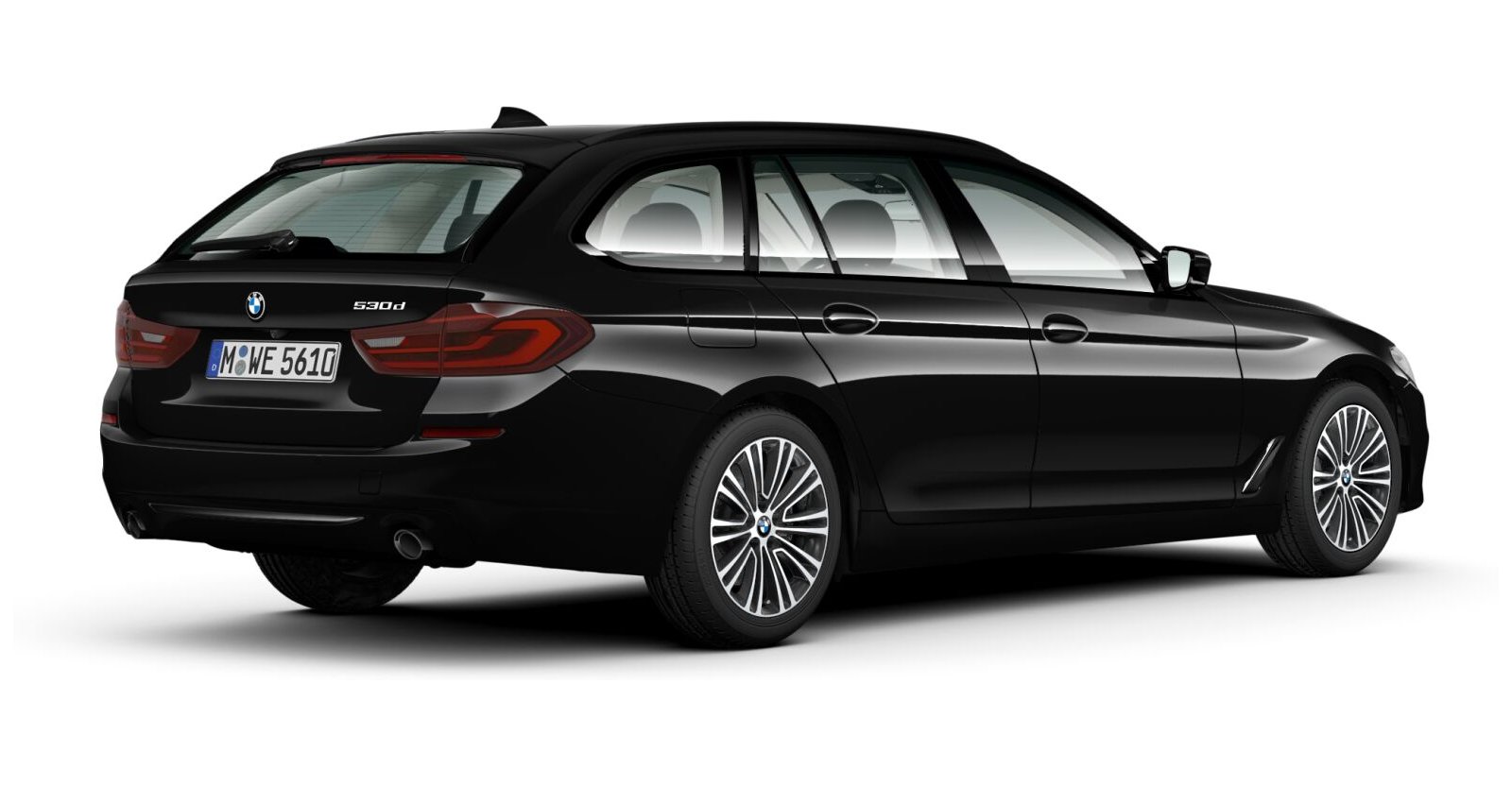 BMW BMW 5er in Schwarz von hinten BMW BMW 5er in Schwarz von hinten