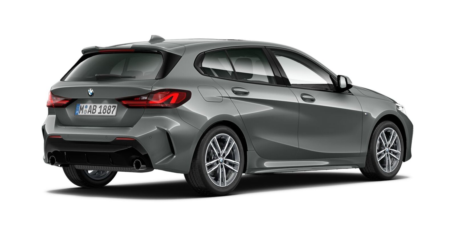 BMW BMW 1er in Grau von hinten BMW BMW 1er in Grau von hinten