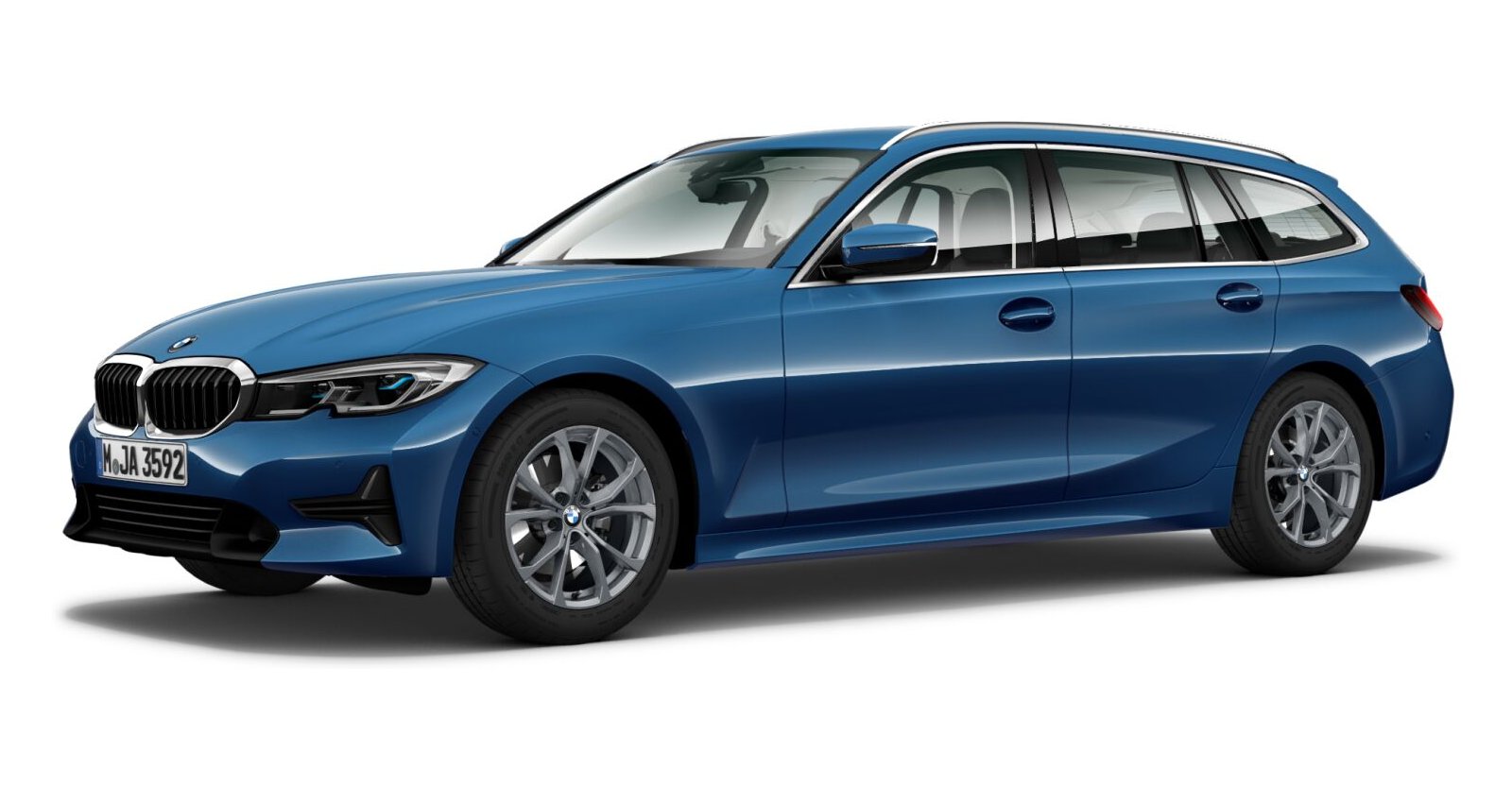 BMW BMW 3er in Blau von vorne BMW BMW 3er in Blau von vorne