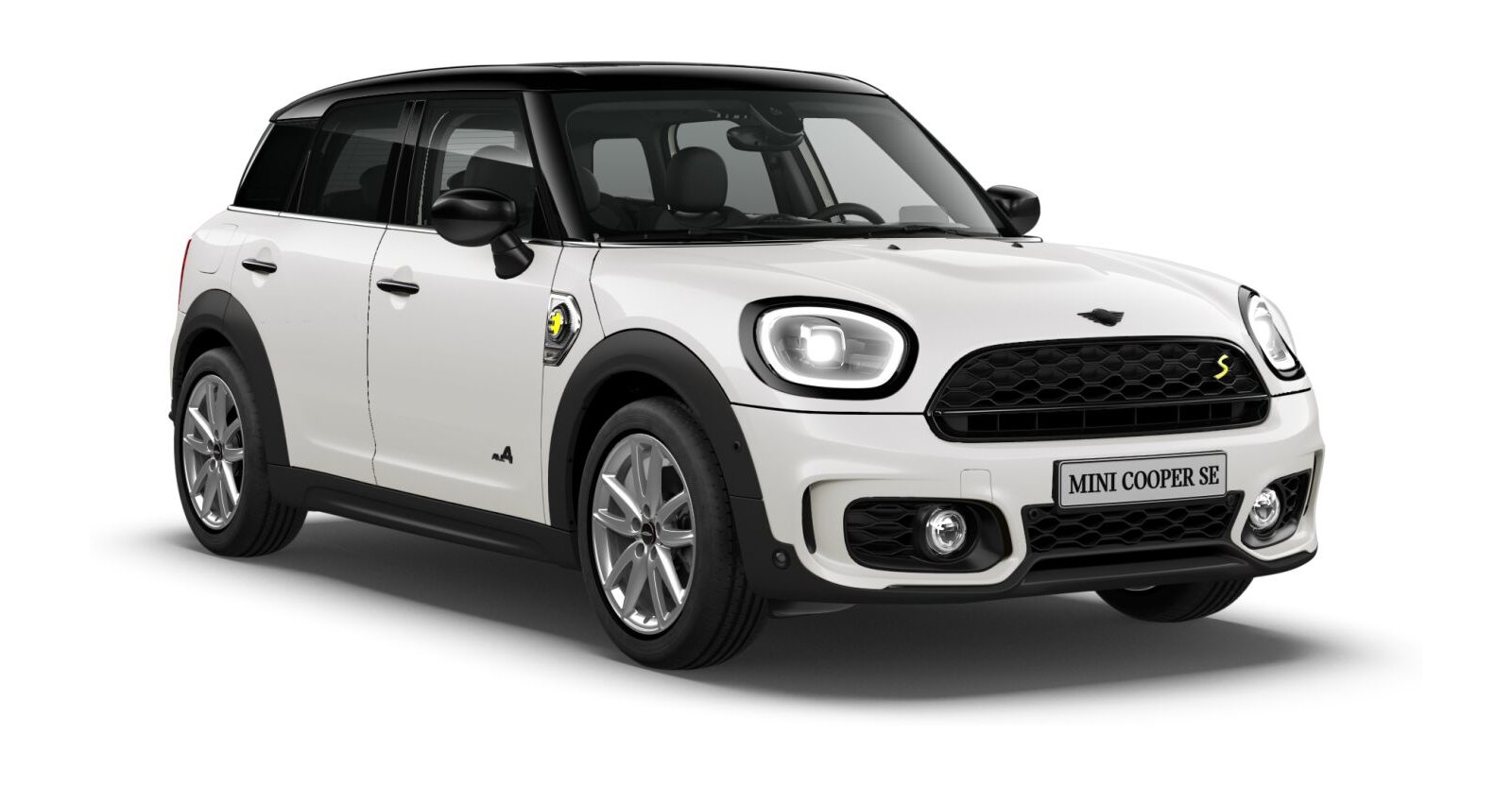 MINI Cooper SE Countryman ALL4 in Weiß von vorne MINI Cooper SE Countryman ALL4 in Weiß von vorne