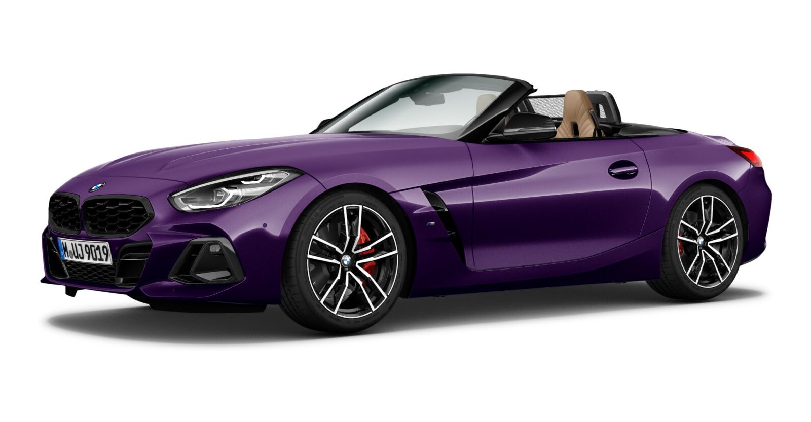BMW Z4 sDrive30i in Lila von vorne BMW Z4 sDrive30i in Lila von vorne