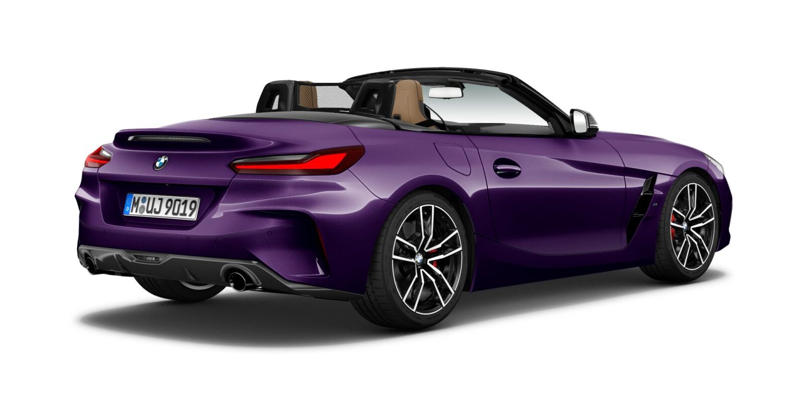 BMW BMW Z in Lila von hinten BMW BMW Z in Lila von hinten