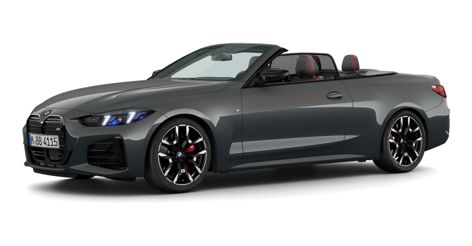BMW M440i xDrive Cabrio in Grau von vorne BMW M440i xDrive Cabrio in Grau von vorne