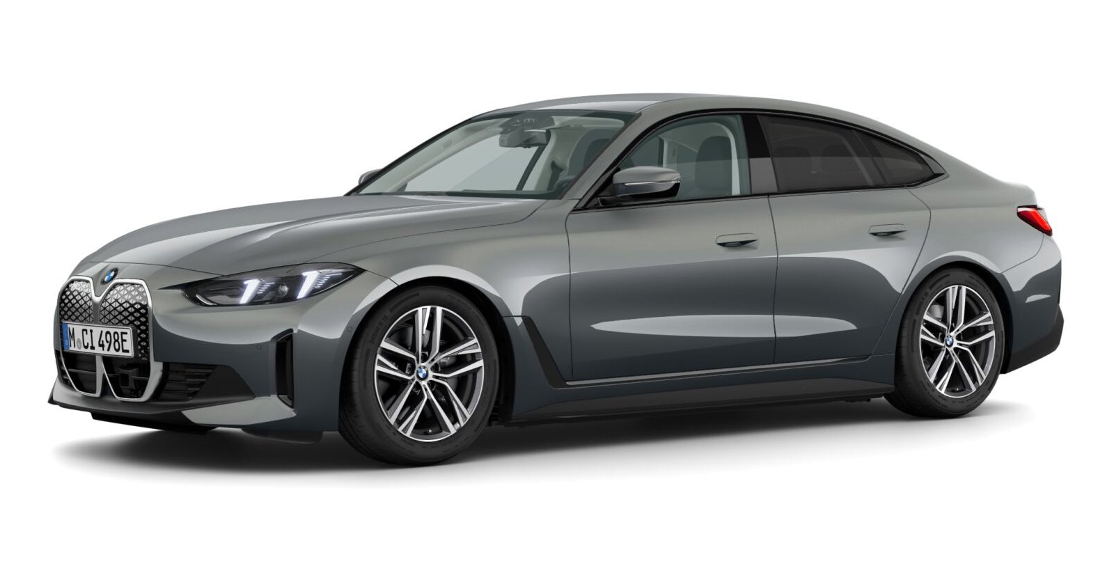 BMW i4 xDrive40 Gran Coupe in Grau von vorne BMW i4 xDrive40 Gran Coupe in Grau von vorne