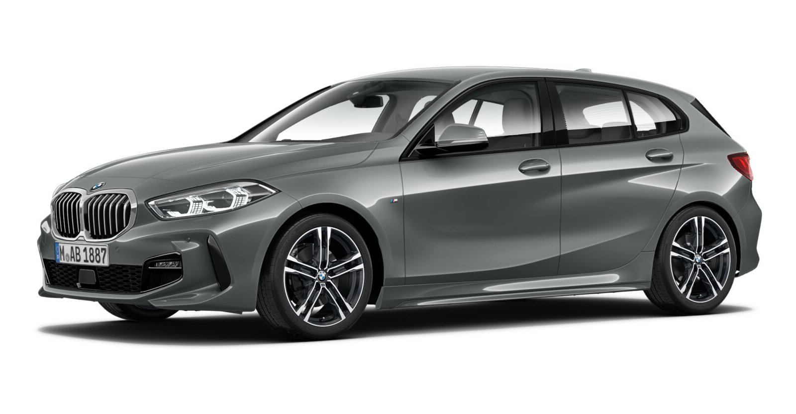 BMW 118i in Grau von vorne BMW 118i in Grau von vorne