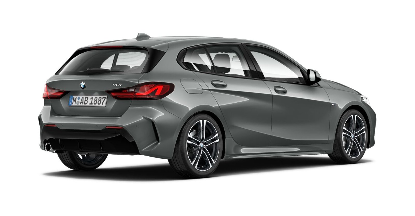 BMW BMW 1er in Grau von hinten BMW BMW 1er in Grau von hinten