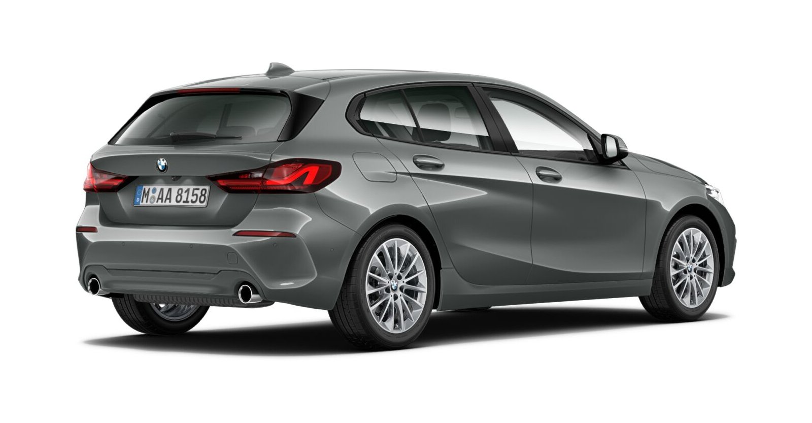 BMW BMW 1er in Grau von hinten BMW BMW 1er in Grau von hinten