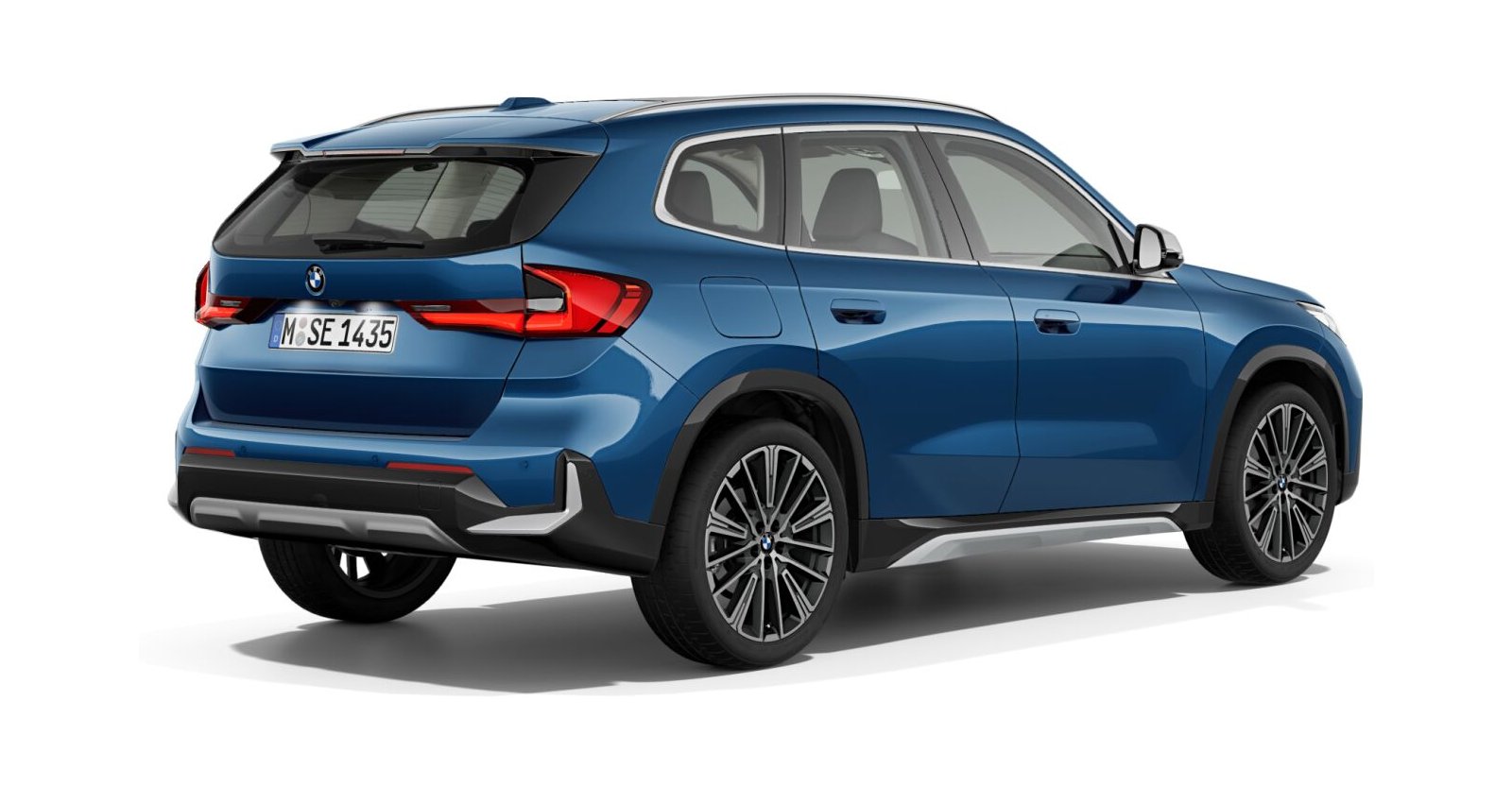 BMW BMW X in Blau von hinten BMW BMW X in Blau von hinten