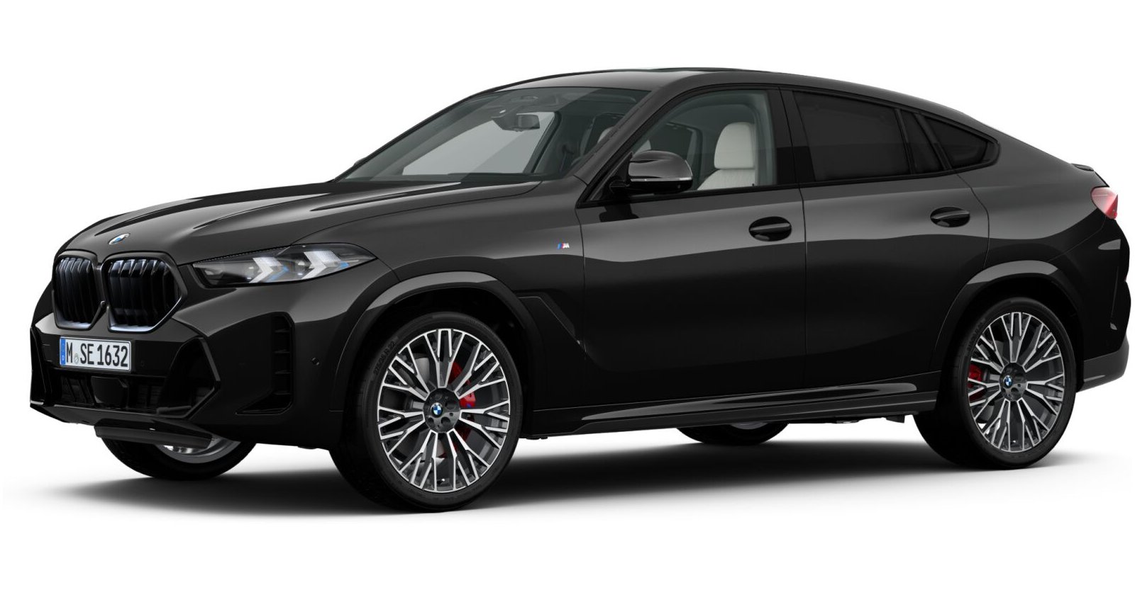 BMW X6 xDrive40d in Schwarz von vorne BMW X6 xDrive40d in Schwarz von vorne