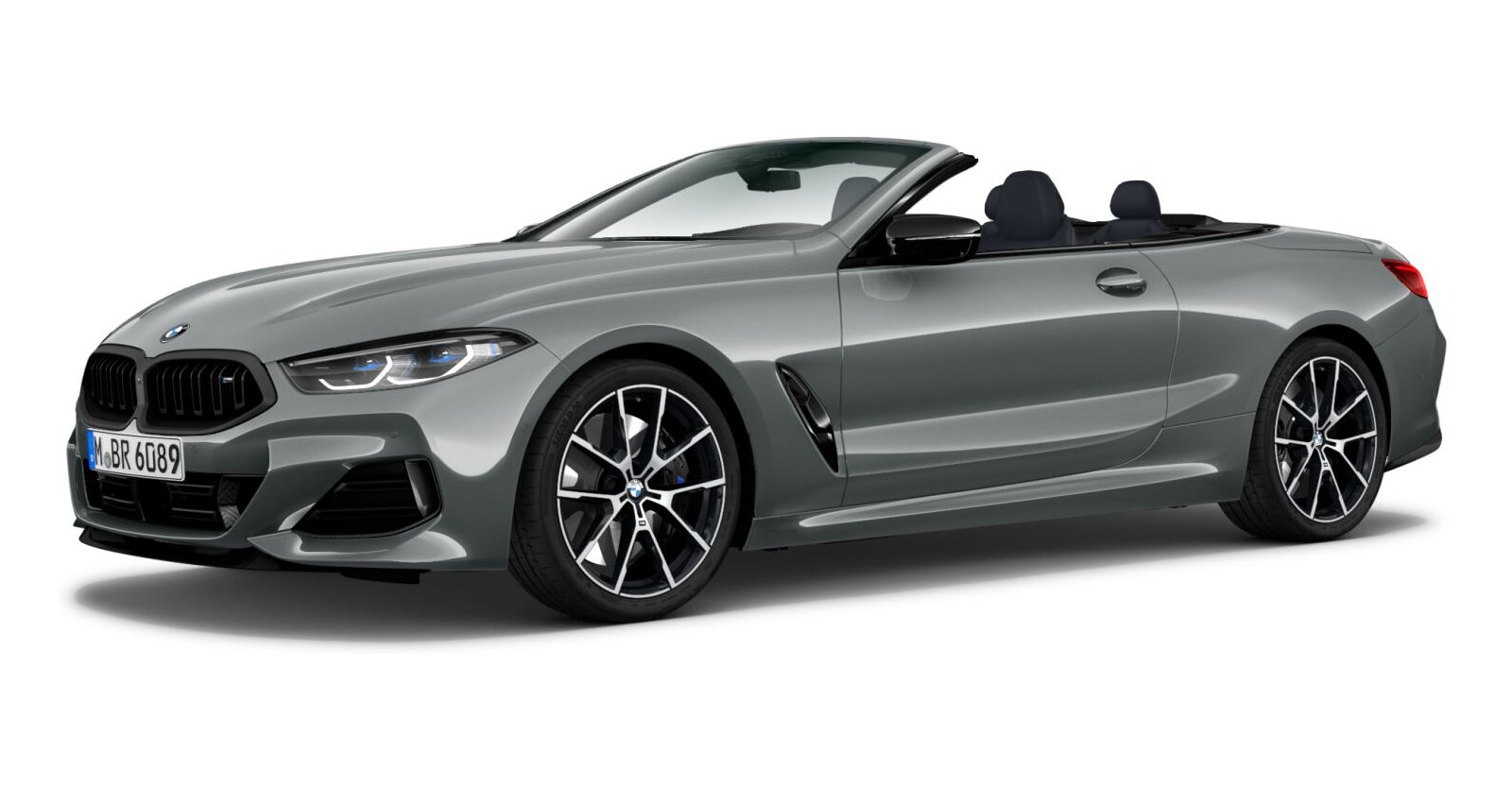 BMW M850i xDrive Cabrio in Grau von vorne BMW M850i xDrive Cabrio in Grau von vorne