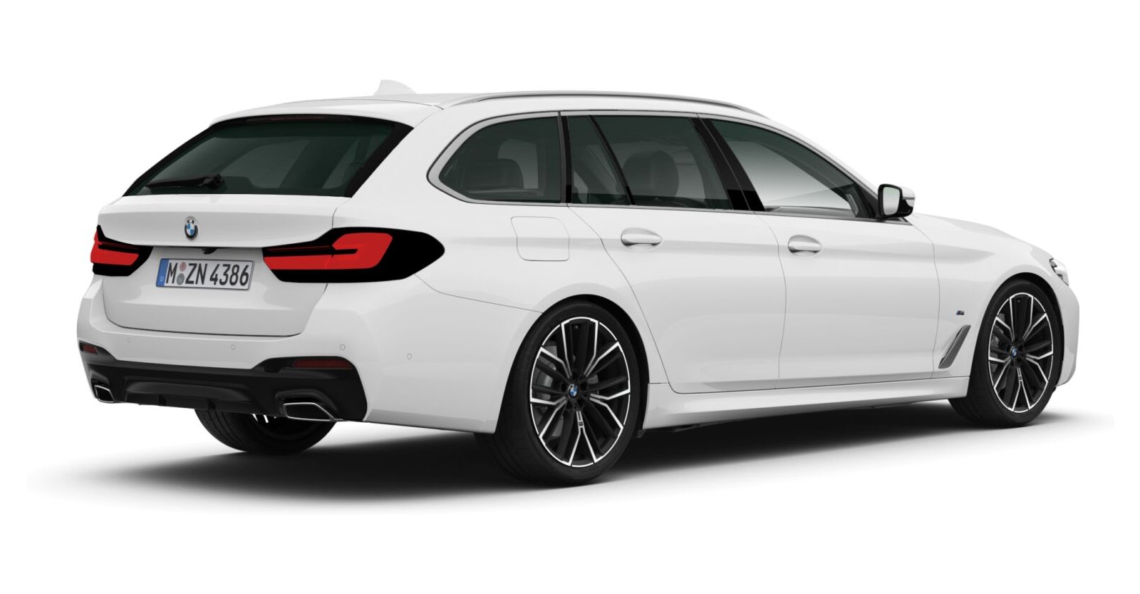 BMW BMW 5er in Weiß von hinten BMW BMW 5er in Weiß von hinten