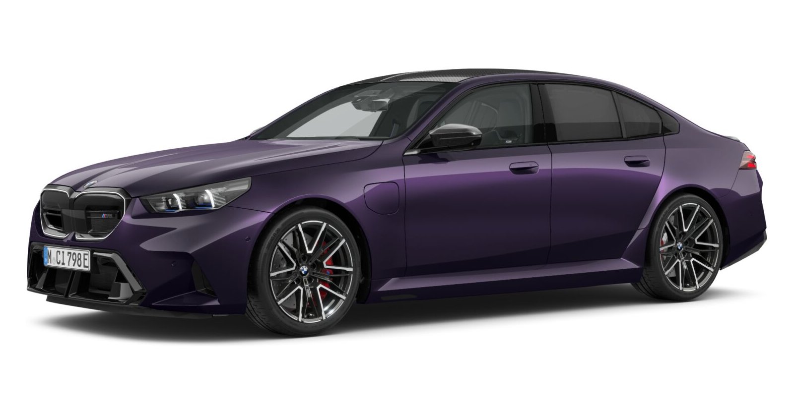 BMW M5 Limousine in Lila von vorne BMW M5 Limousine in Lila von vorne