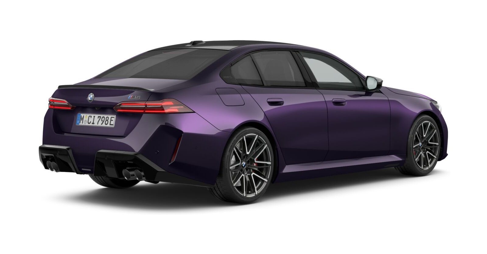 BMW BMW M in Lila von hinten BMW BMW M in Lila von hinten