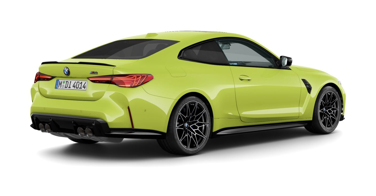 BMW BMW M in Gelb von hinten BMW BMW M in Gelb von hinten
