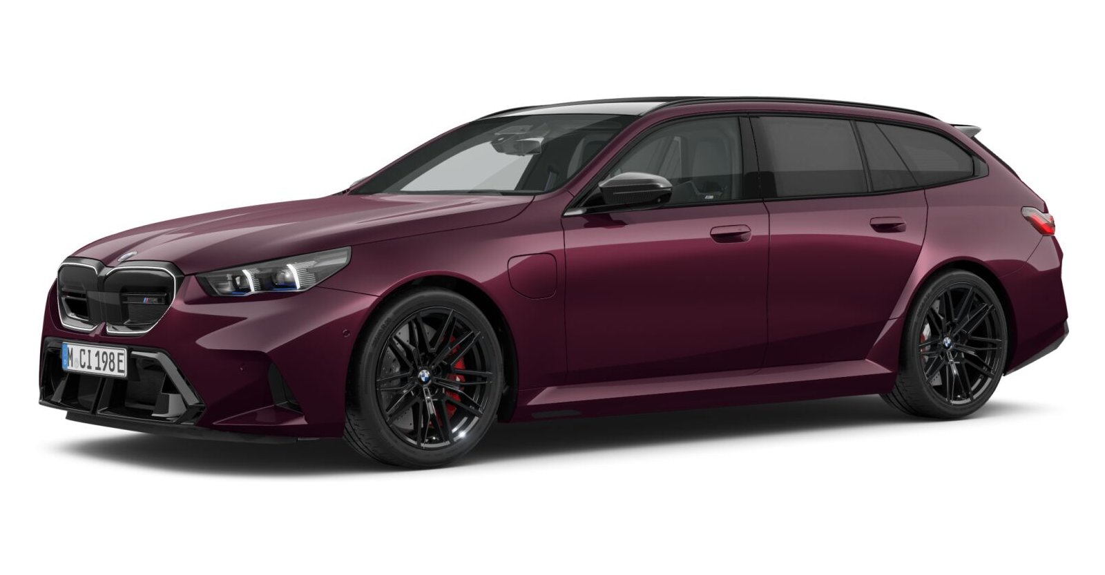 BMW M5 Touring in Lila von vorne