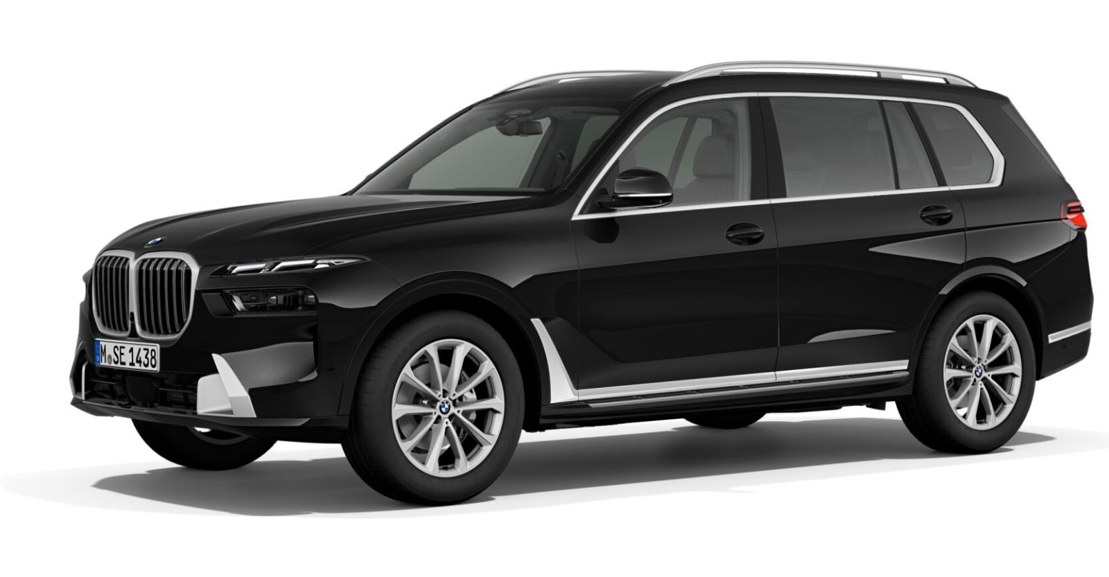 BMW X7 xDrive40i in Schwarz von vorne BMW X7 xDrive40i in Schwarz von vorne
