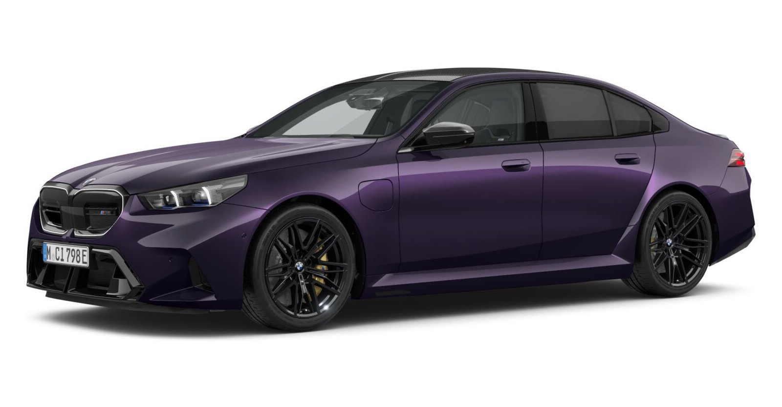 BMW M5 Limousine in Lila von vorne BMW M5 Limousine in Lila von vorne