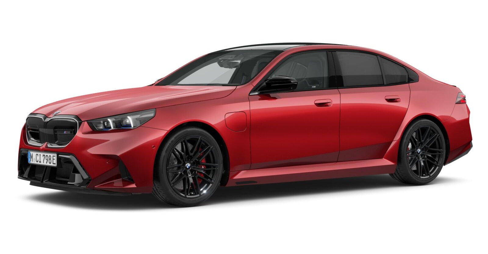 BMW M5 Limousine in Rot von vorne BMW M5 Limousine in Rot von vorne