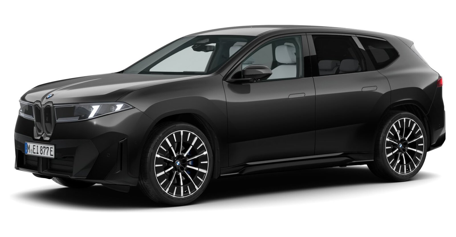 BMW iX3 40 in Schwarz von vorne