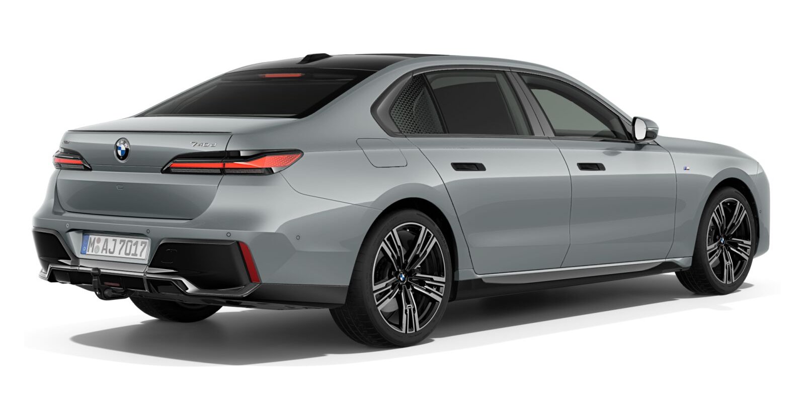 BMW BMW 7er in Grau von hinten
