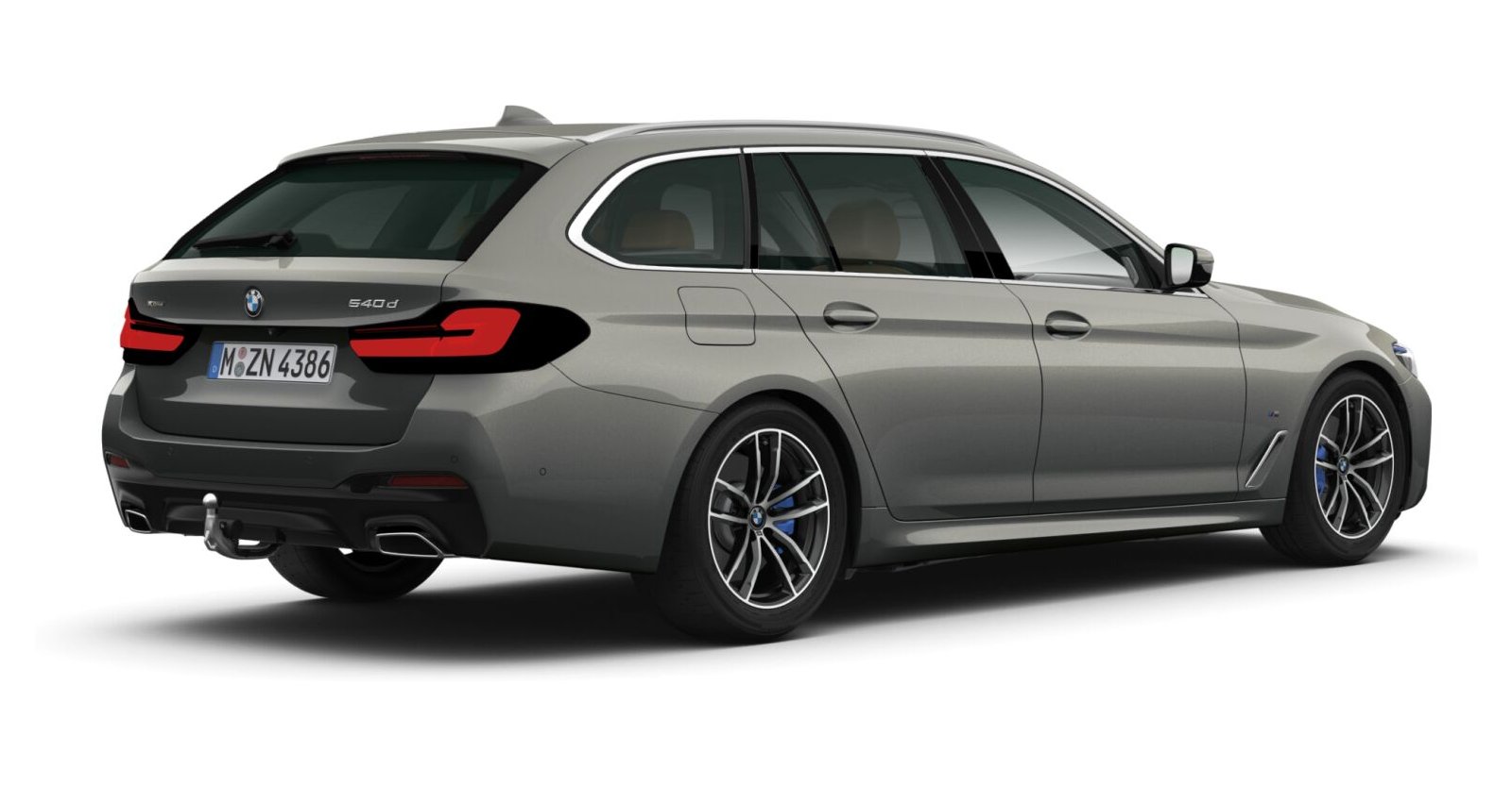 BMW BMW 5er in Grau von hinten