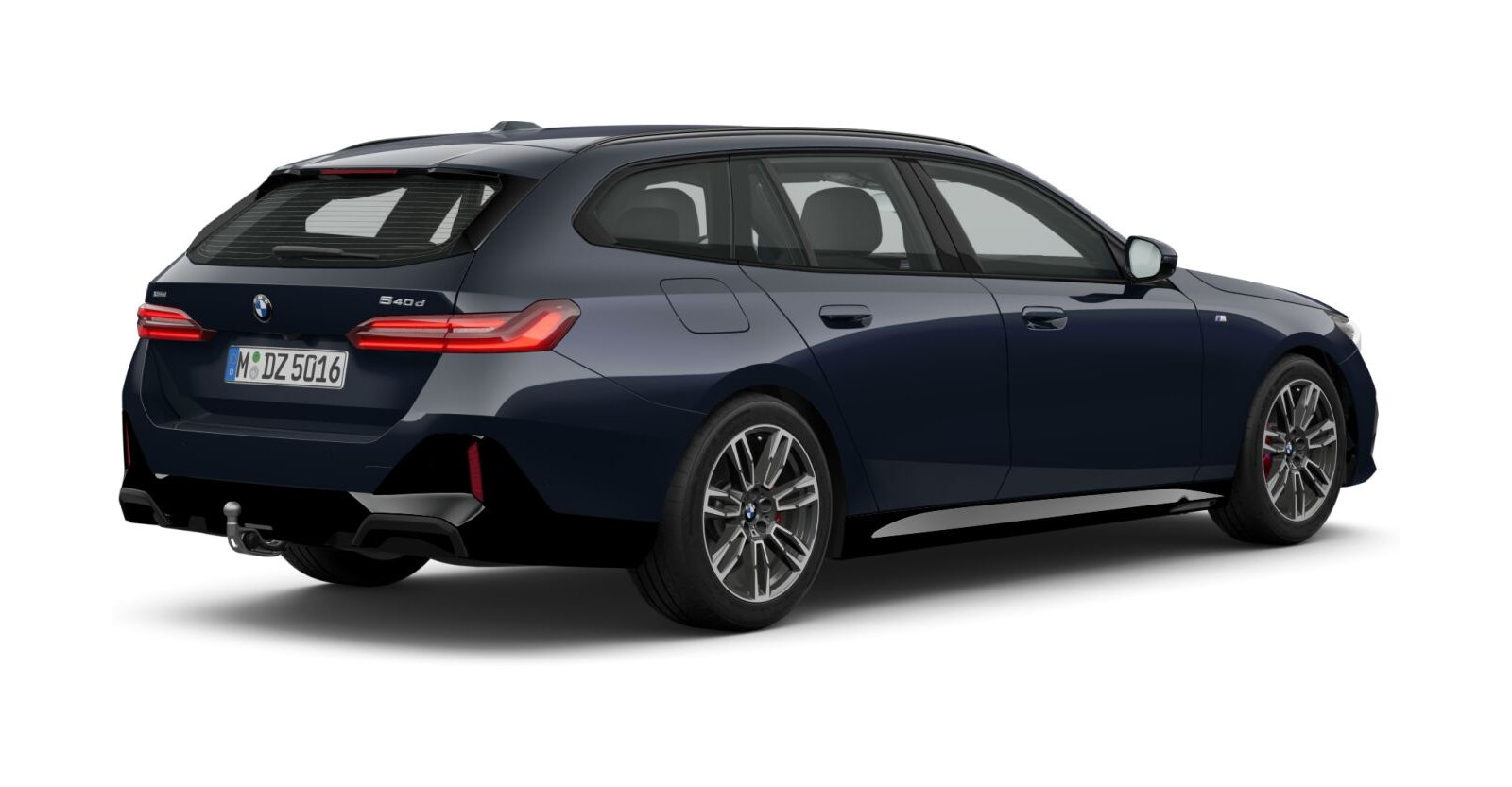 BMW BMW 5er in Schwarz von hinten