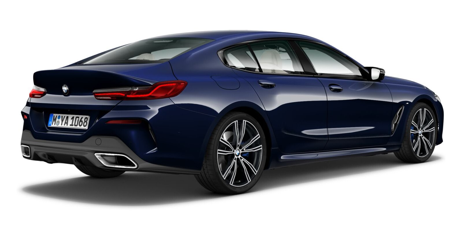 BMW BMW 8er in Blau von hinten BMW BMW 8er in Blau von hinten