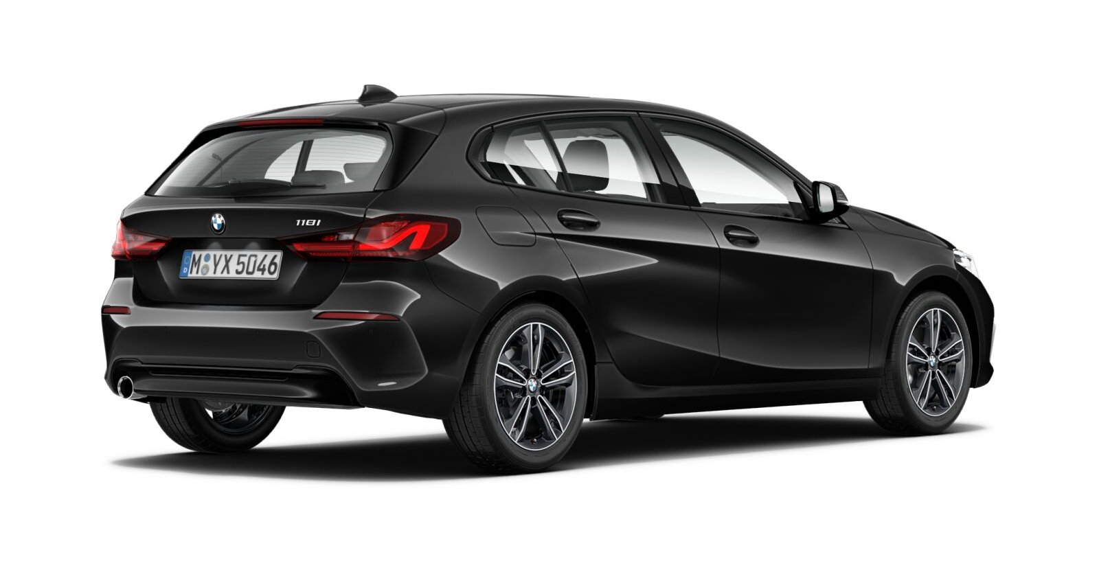 BMW BMW 1er in Schwarz von hinten BMW BMW 1er in Schwarz von hinten