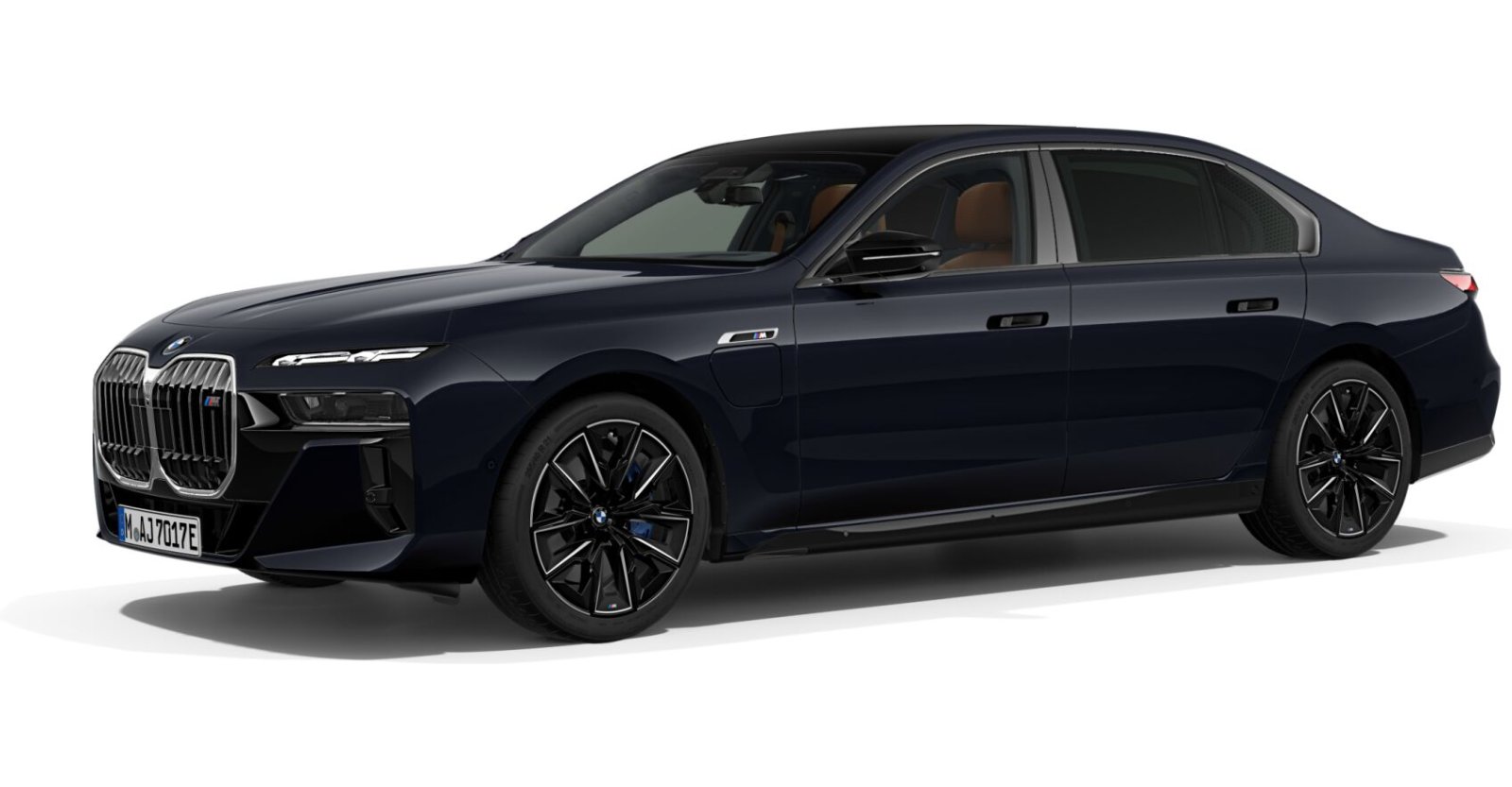 BMW BMW 7er in Schwarz von vorne