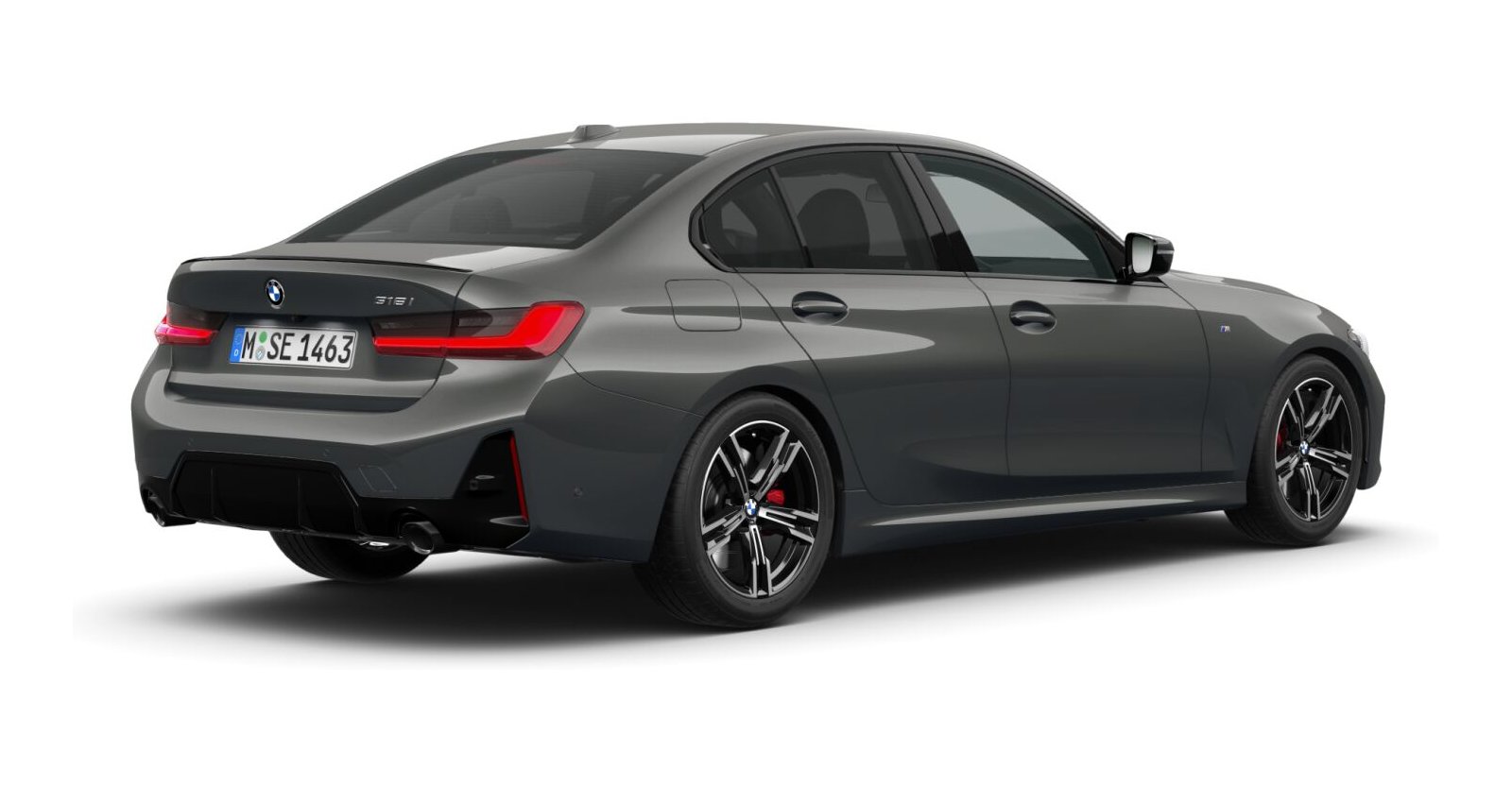 BMW BMW 3er in Grau von hinten