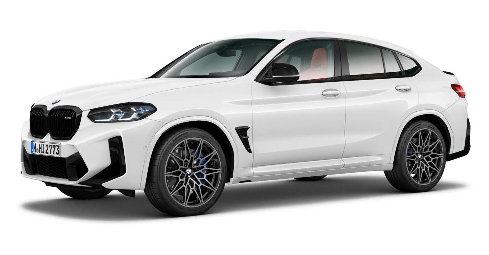 BMW X4 M Competition in Weiß von vorne BMW X4 M Competition in Weiß von vorne