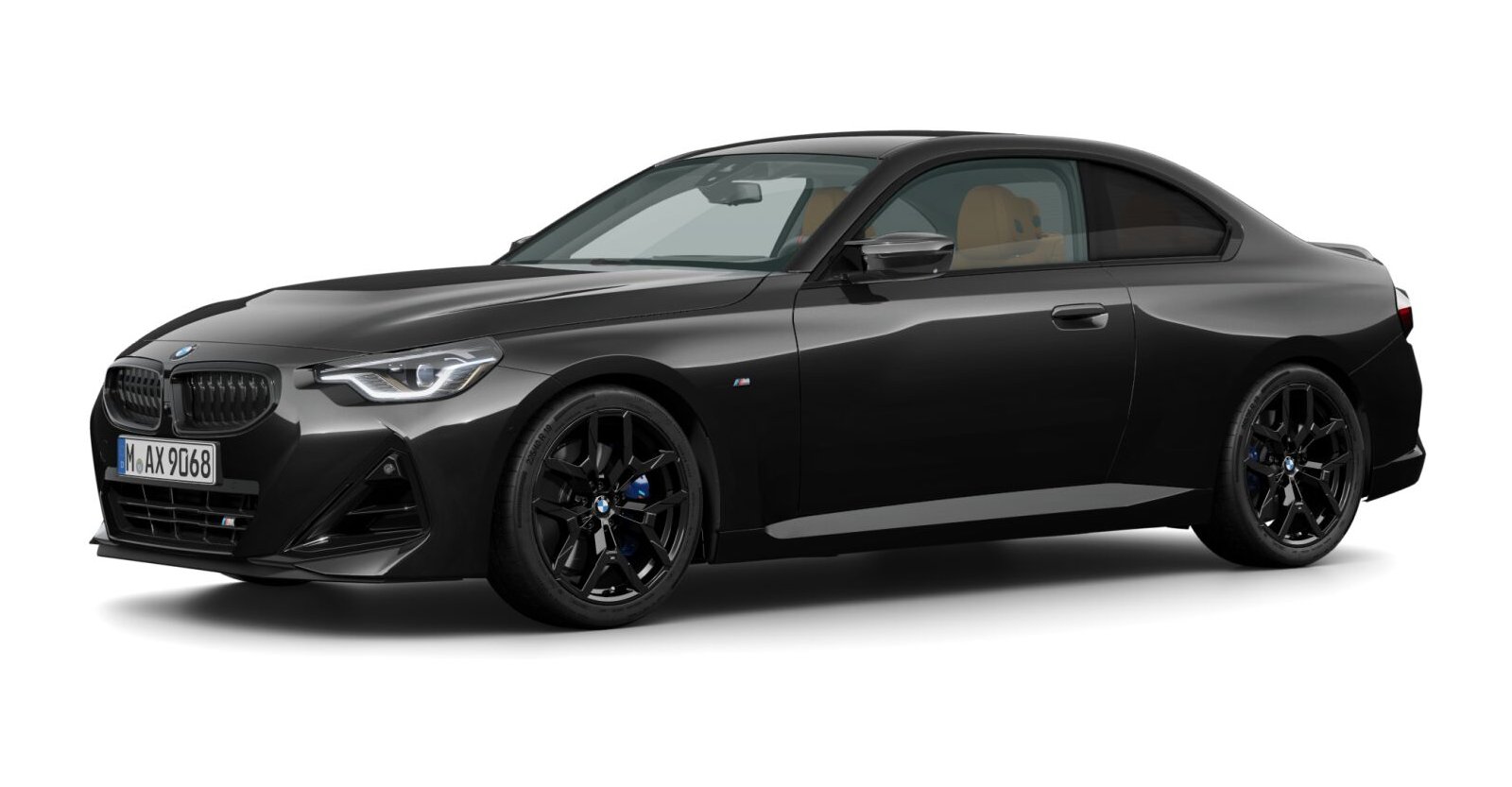 BMW BMW 2er in Schwarz von vorne BMW BMW 2er in Schwarz von vorne