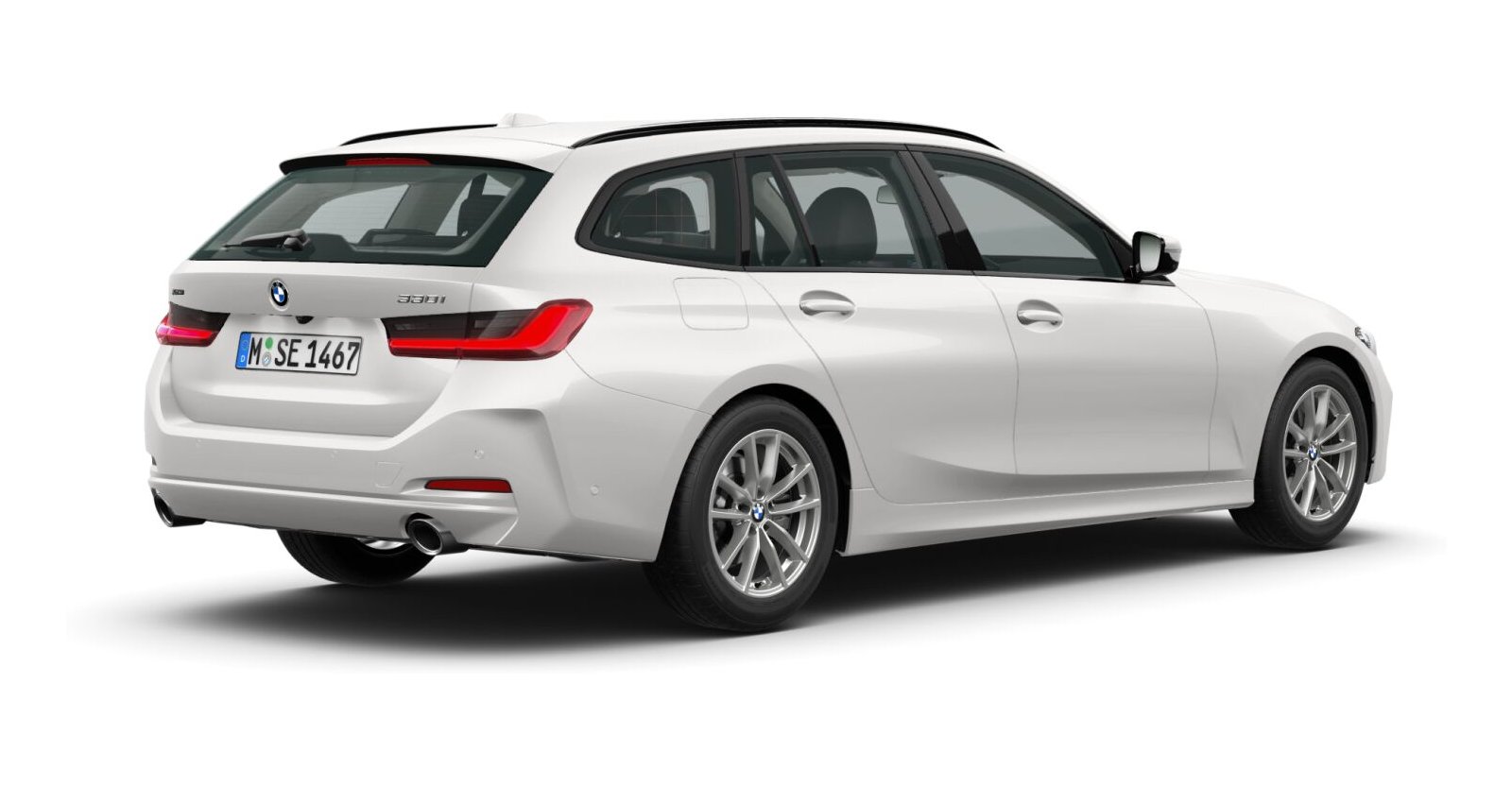 BMW BMW 3er in Weiß von hinten