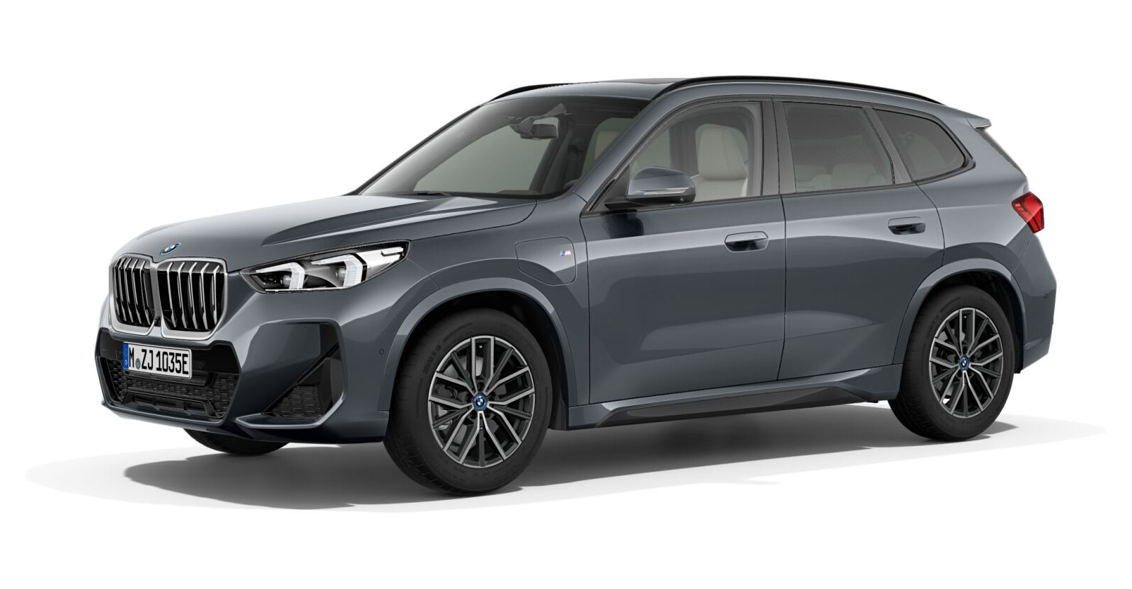 BMW X1 xDrive30e in Grau von vorne