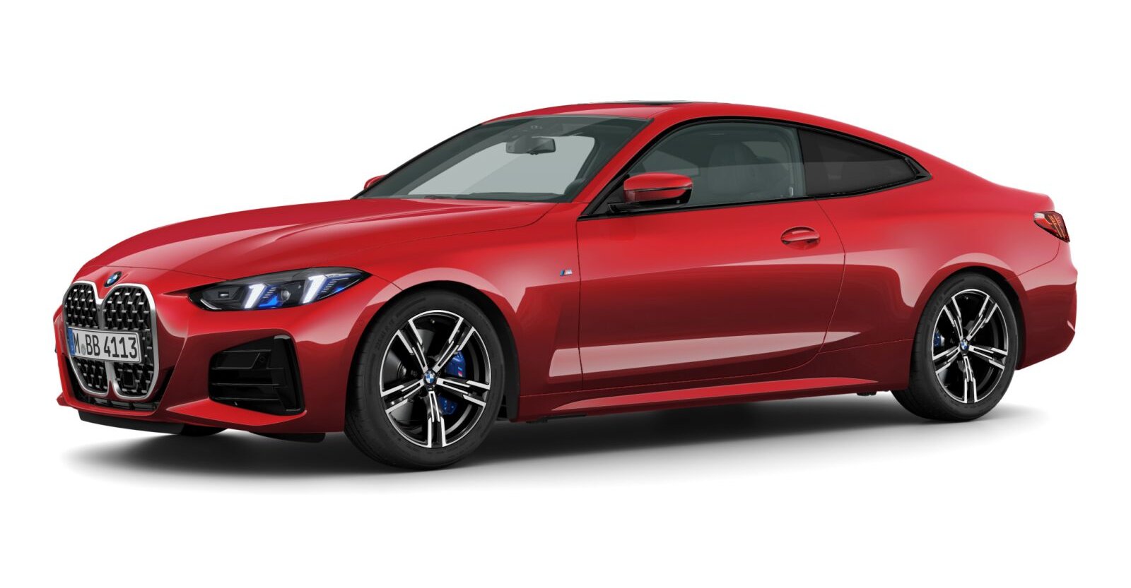BMW 430d xDrive Coupé in Rot von vorne