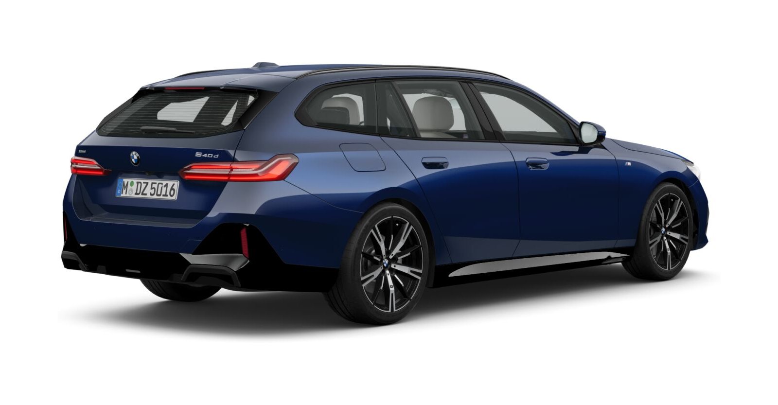 BMW BMW 5er in Blau von hinten BMW BMW 5er in Blau von hinten