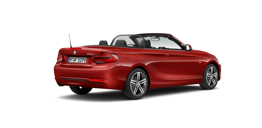 BMW BMW 2er in Rot von hinten BMW BMW 2er in Rot von hinten