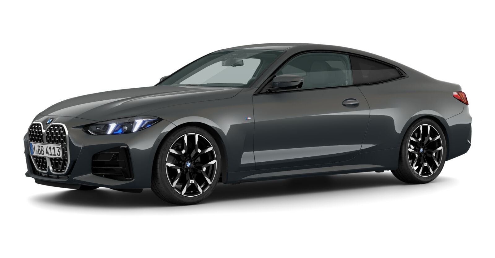 BMW 420i Coupé in Grau von vorne BMW 420i Coupé in Grau von vorne