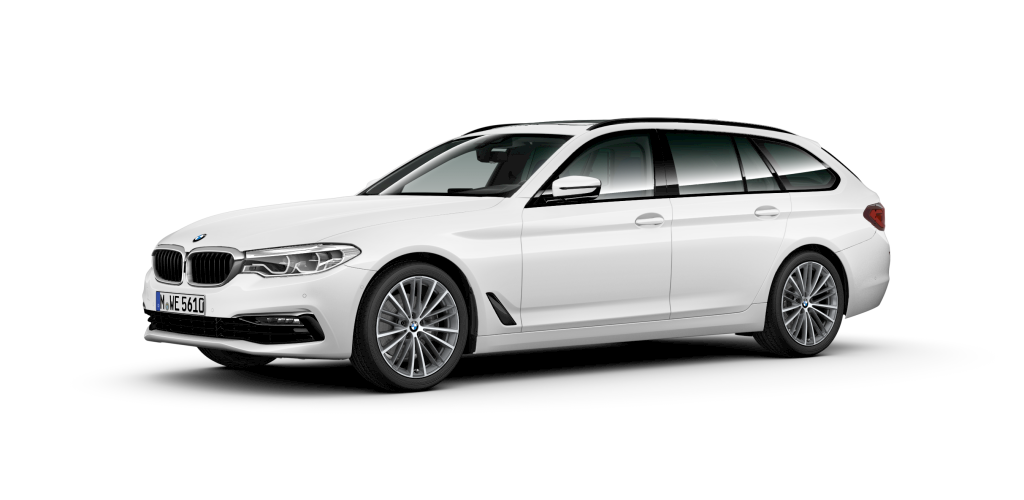 BMW BMW 5er in Weiß von vorne BMW BMW 5er in Weiß von vorne