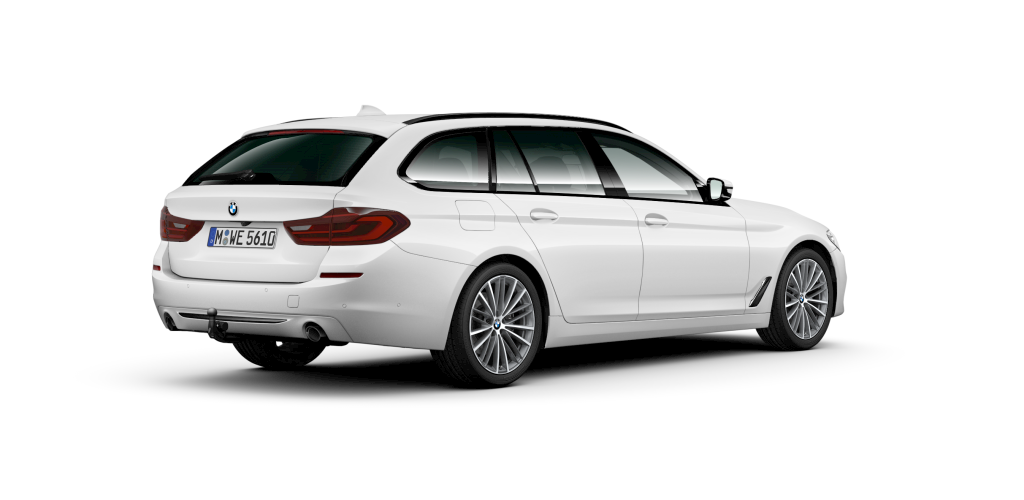 BMW BMW 5er in Weiß von hinten BMW BMW 5er in Weiß von hinten