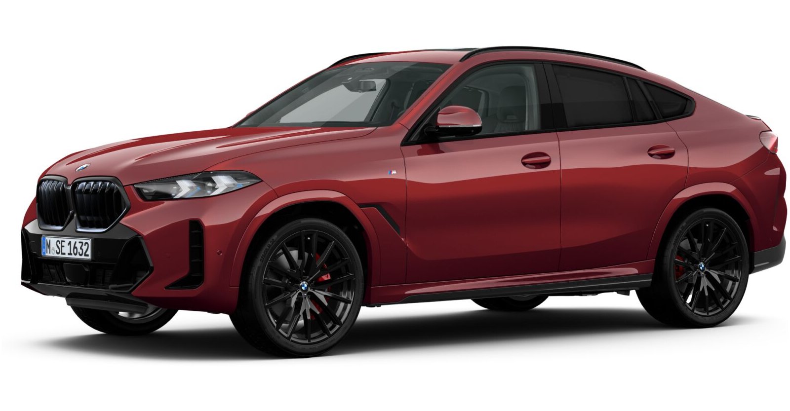 BMW X6 xDrive40d in Rot von vorne