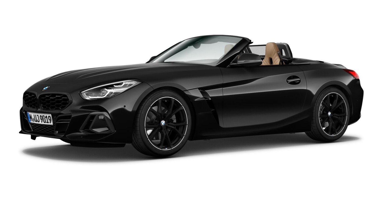 BMW Z4 sDrive20i in Schwarz von vorne