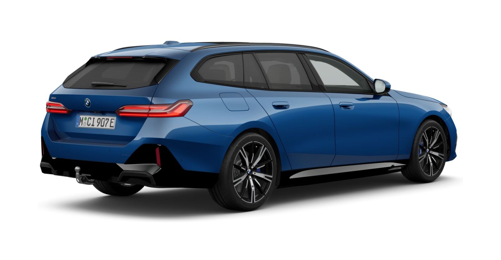 BMW BMW 5er in Blau von hinten