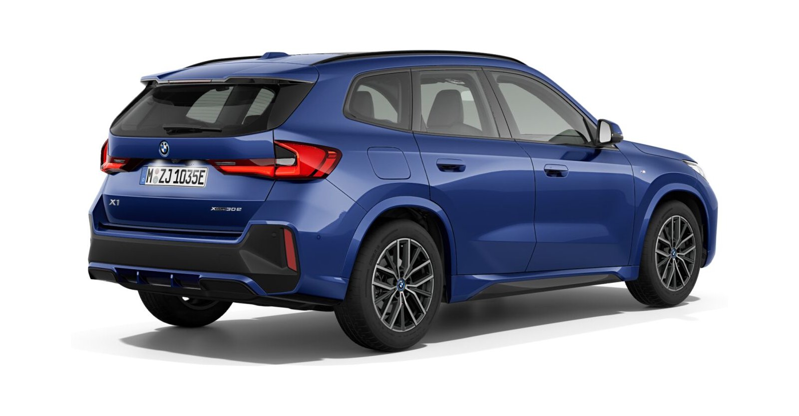 BMW BMW X in Blau von hinten