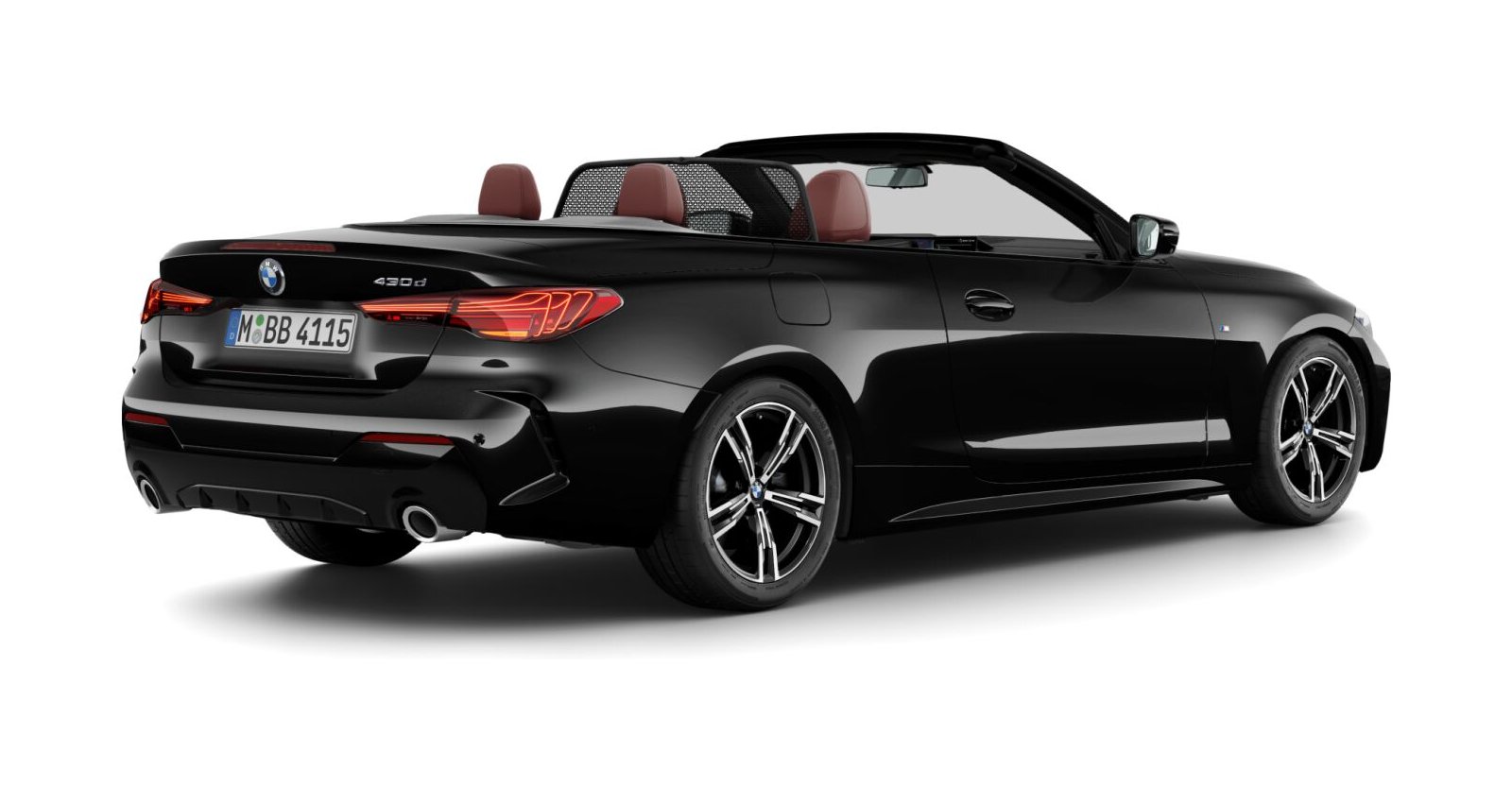 BMW BMW 4er in Schwarz von hinten