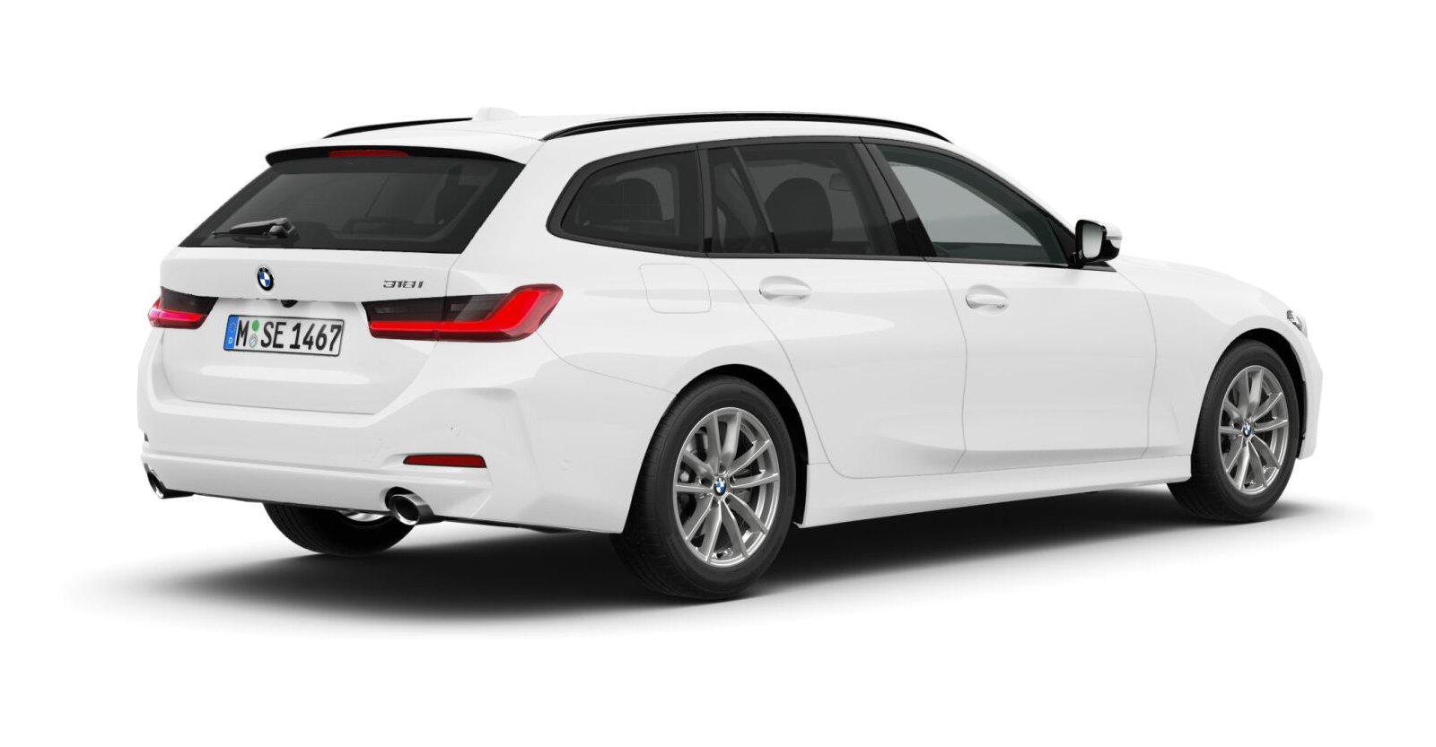 BMW BMW 3er in Weiß von hinten